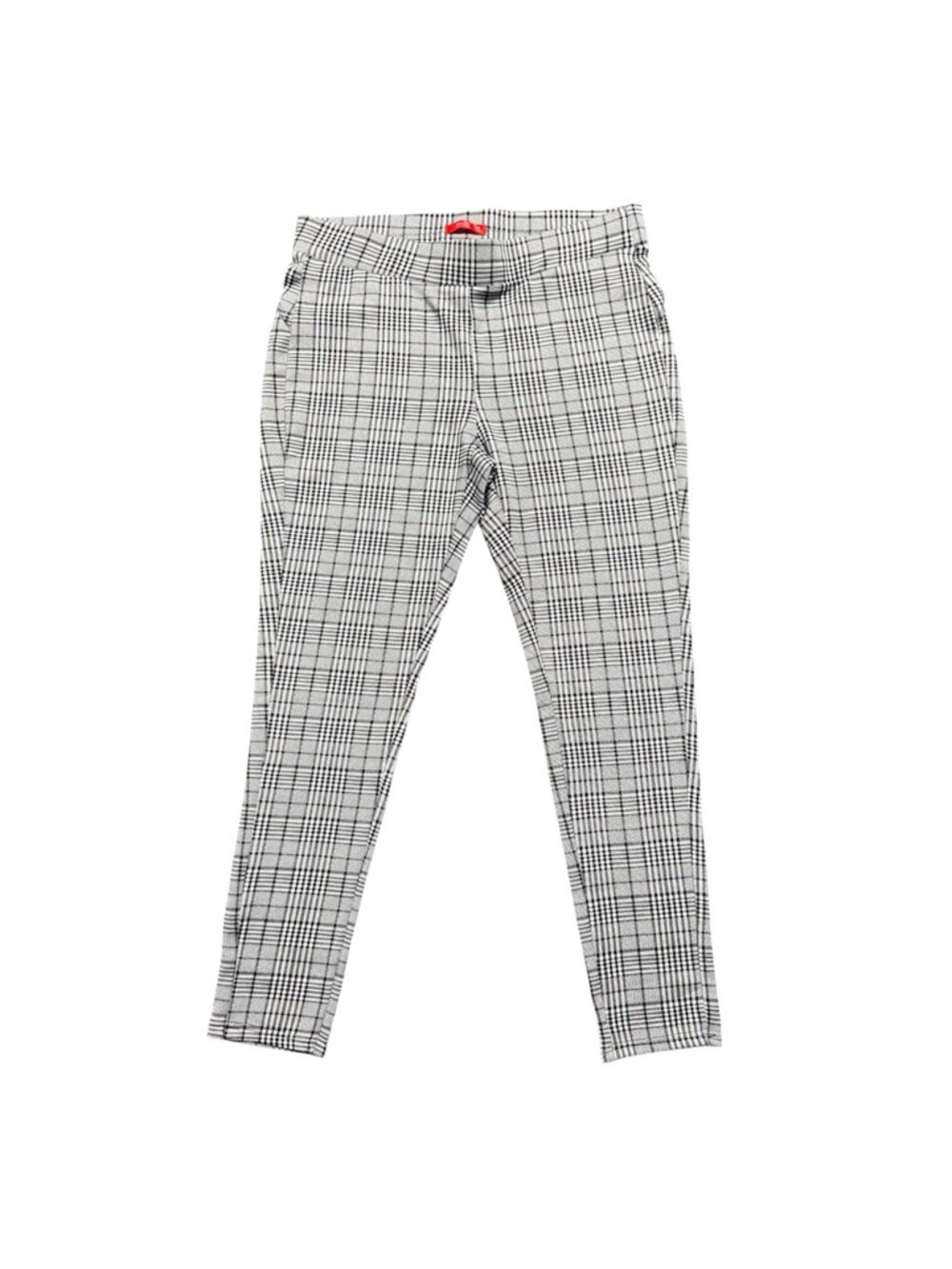 Maze Collection Plaid Pants 1X Black White Stretch Career Chic